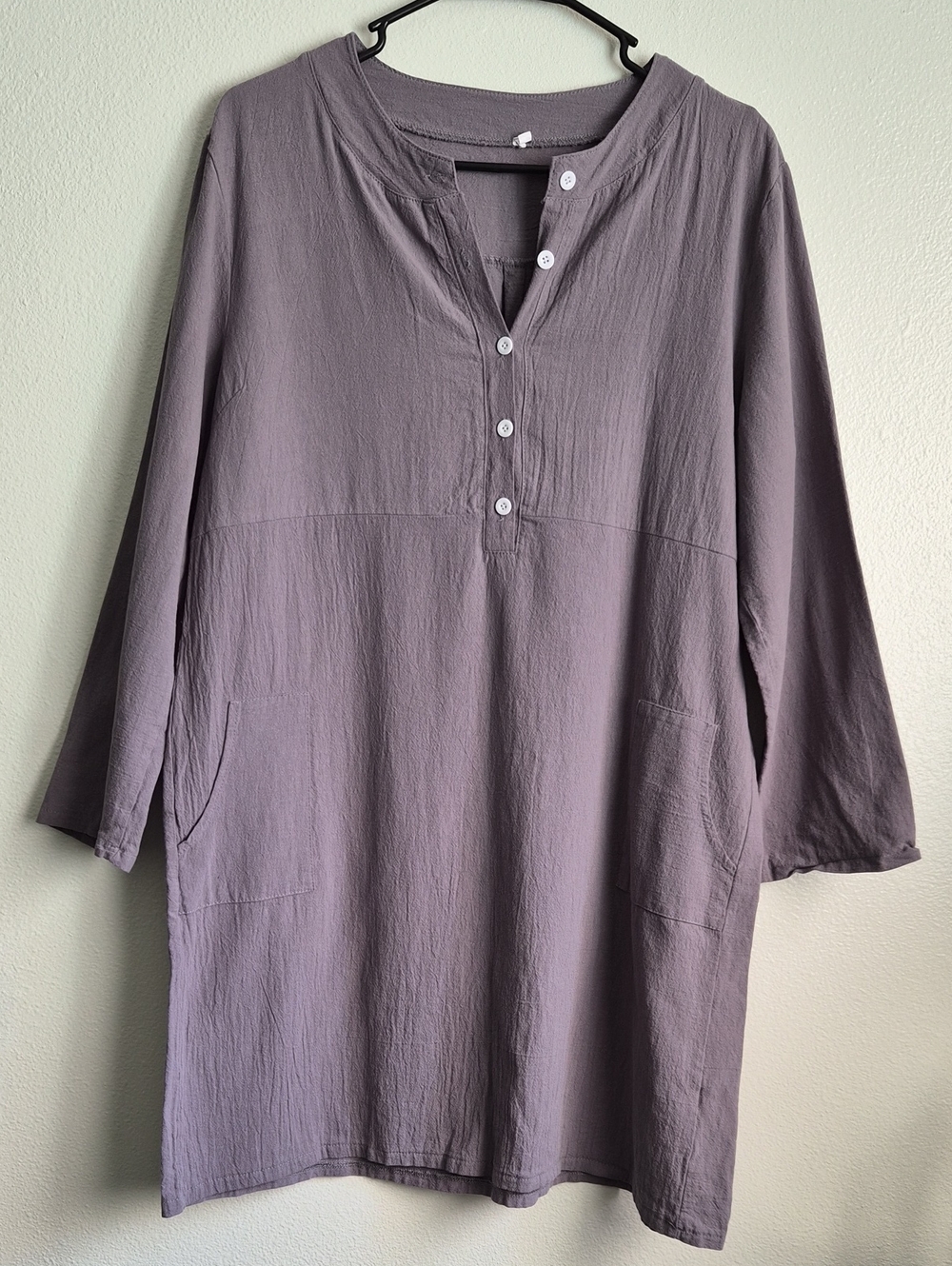 Gray Button Up Dress With Pockets Size 2XL